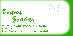 diana zsohar business card